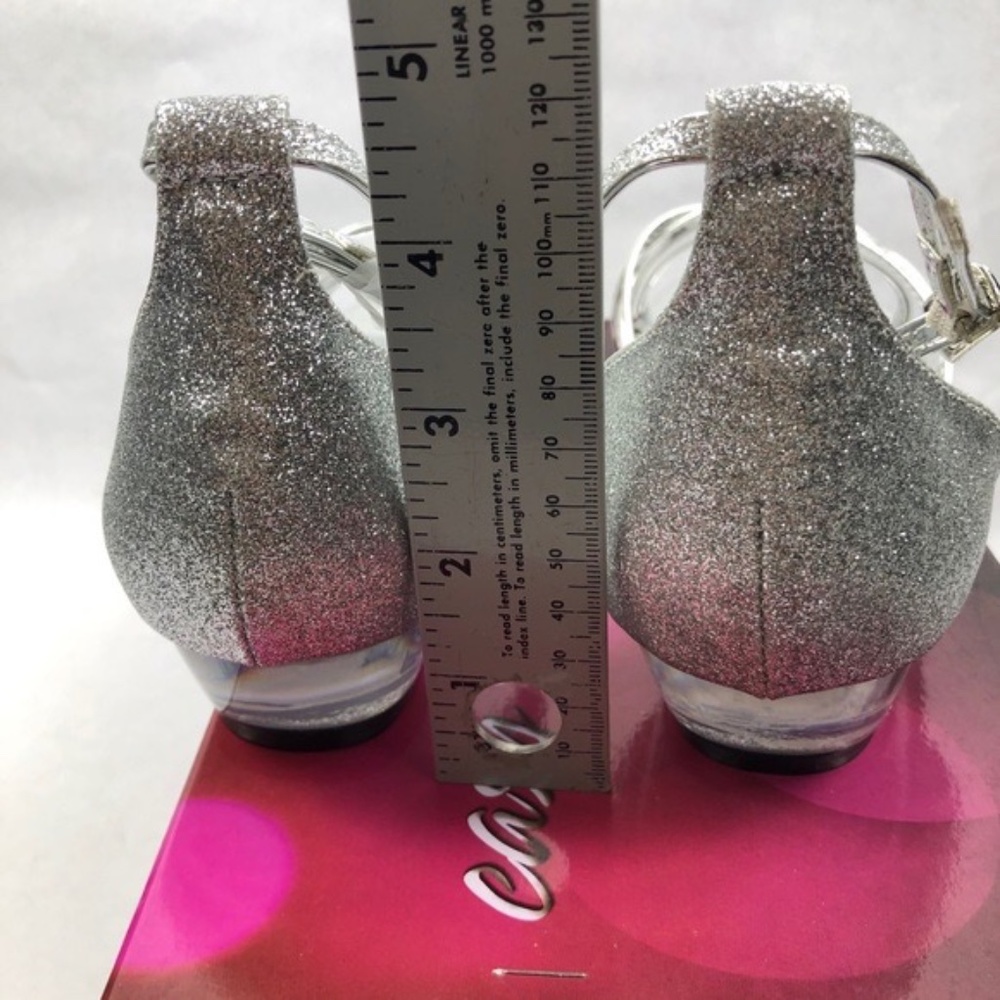 NEW Easy Street Tarrah Women’s Wedge Sandals SILVER GLITTER CRISSCROSS STRAPS - Picture 8 of 10